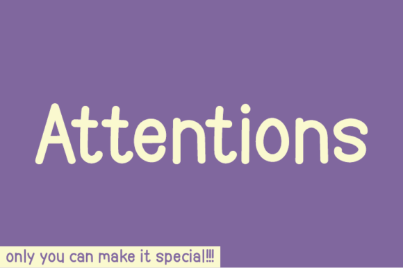 Attentions Font: A Handwritten Typeface for Memorable Marketing