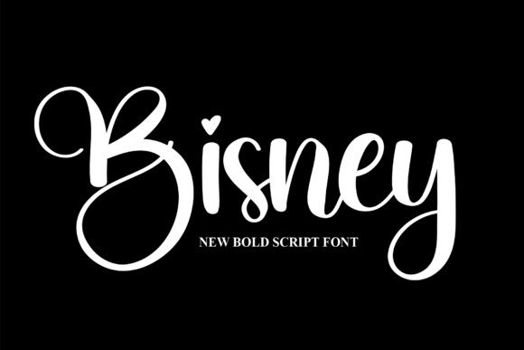 Bisney: A Script Font with Heart for Branding and Creative Projects