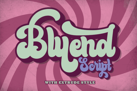 Bluend Font: A Retro Script Typeface for Crafty Creators
