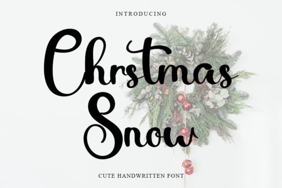 Christmas Snow Font: A Handwritten Typeface for Editorial Design