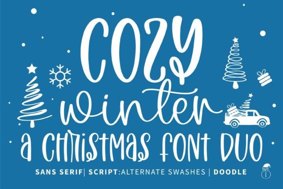Cozy Winter Duo: A Handwritten Font for Modern Web Design