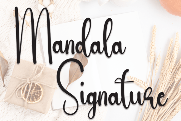 Mandala Signature: A Handwritten Font for Modern Branding