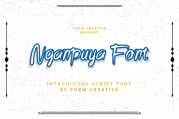 Nganpuya: A Handwritten Font for Creative Editorial Design