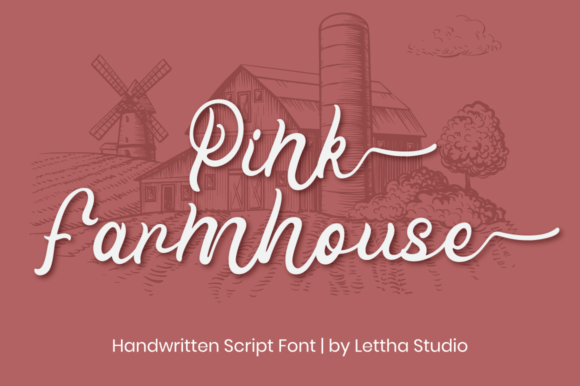 Pink Farmhouse Font: A Sweet Script for Classy Creations