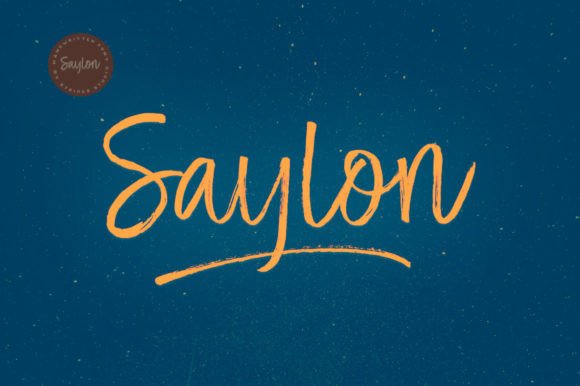 Saylon Font: Elevate Your Campaign Design with Romantic Brushed Calligraphy