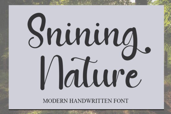 Shining Nature Font: Modern Handwritten Typography for Editorial Design
