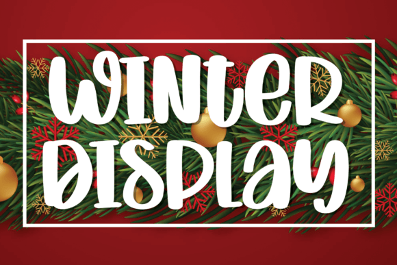 Winter Display: A Handwritten Font for Your Creative Projects